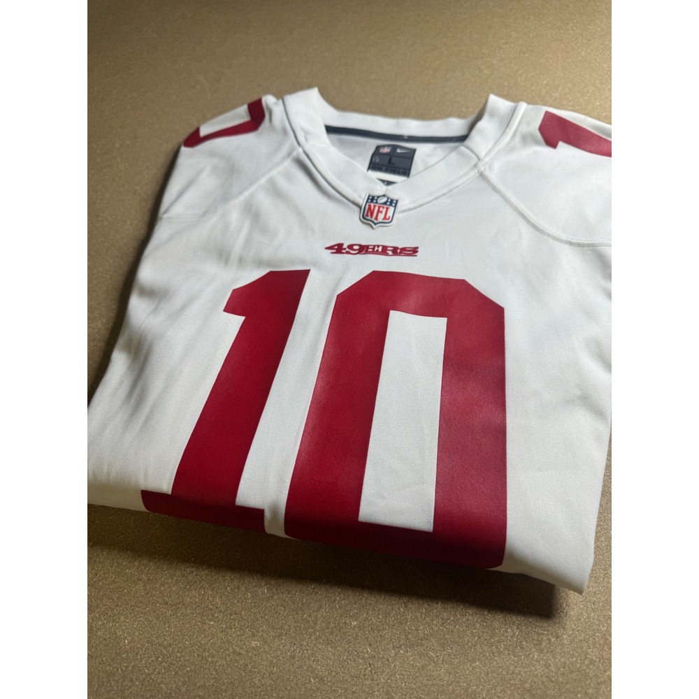 Nike San Francisco 49ers Jimmy Garoppolo 10 White Game Jersey Mens Large L